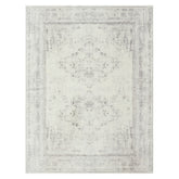 8' x 10' Gray Medallion Washable Non Skid Area Rug